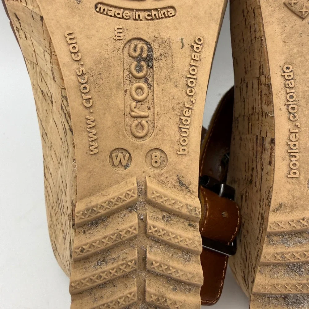 CROCS leather slingback